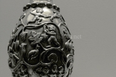 Photo of Sassanid Empire's Coins,Mosaics,Silver relief,Jewelry and seals,Pottery and stucco sculpture&Textiles. The Exhibition entitled Les Perses Sassanides, Fastes d'un Empire Oublié exhibits at the Cernuschi, Museum Paris.More than 200 items are presented at the exhibition and borrowed from the most prestigious international collections from museums in the United States, Europe and Iran testify of the diversity of this sumptuous art and of its various influences combining ancient Greek and authentic Persian traditions.The Kings court was equally sumptuous with grand parties given for princes and nobles of allied kingdoms. This ostentatious splendor encourages more "minor" arts. Silver dishes encrusted by gold coins featuring the King, Cups and Amphora's decorated by symbols related to Mazdean religion ( Pre-Islamic monotheistic religion) or shows dancers, musicians and jesters. Fine Crockery, rich silk, ceremonial jewel encrusted swords and gold or silver coins are displayed at the exhibition.