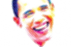 Barak Obama Digital paintings By Dr.Omidvar