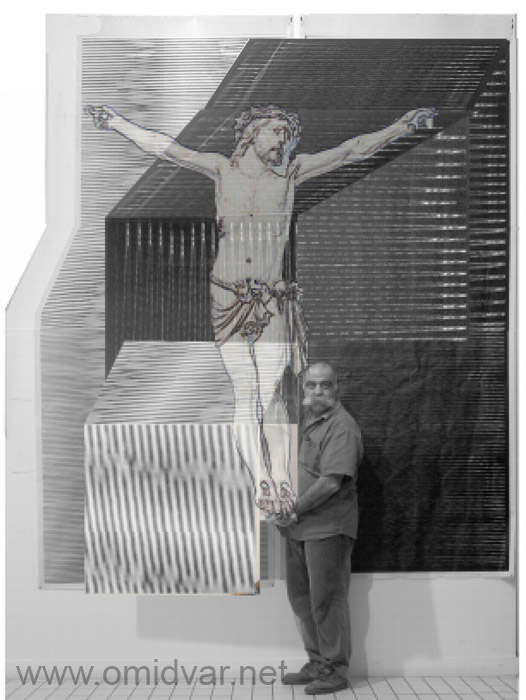jesus christ painting-proposal for the stage of the baptist church in NEW YORK Artist Ata Omidvar2008