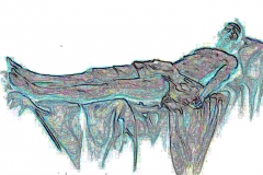 jesus christ painting-proposal for the stage of the baptist church in NEW YORK Artist Ata Omidvar2008