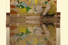 Iranian Traditional Artist-painting-gahve khaneh(coffee house) Saba Gallery of Tehran photographer: Ata Omidvar 2007