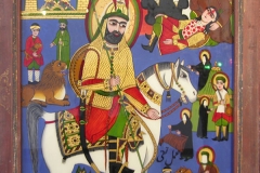 Iranian Traditional Artist-painting-gahve khaneh(coffee house) Saba Gallery of Tehran photographer: Ata Omidvar 2007