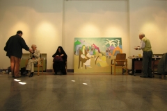 Iranian Traditional Artist-painting-gahve khaneh(coffee house) Saba Gallery of Tehran photographer: Ata Omidvar 2007