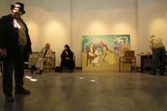 Iranian Traditional Artist-painting-gahve khaneh(coffee house) Saba Gallery of Tehran photographer: Ata Omidvar 2007