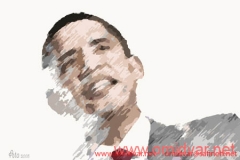 Barak Obama Digital paintings By Dr.Omidvar