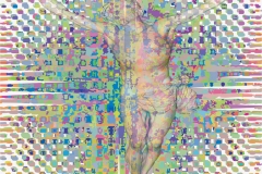 jesus christ painting-proposal for the stage of the baptist church in NEW YORK Artist Ata Omidvar2008